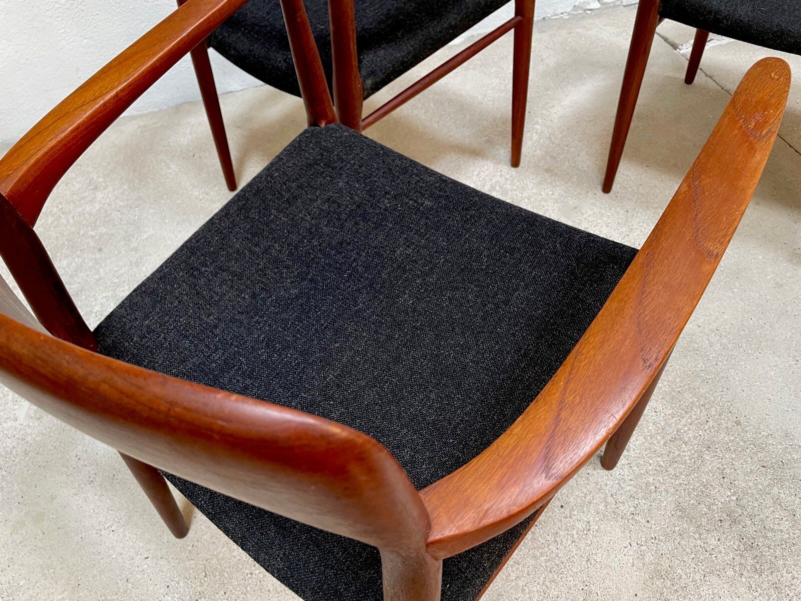 Danish teak model 56 chairs by Niels O. Møller for J.L. Møllers, 1954, set of 4