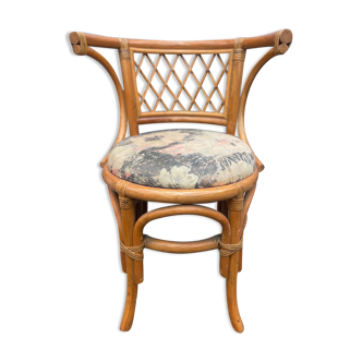 Rattan and bamboo armchair