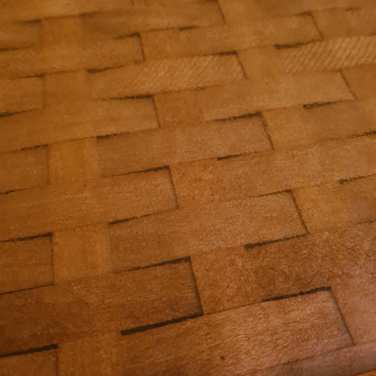 Oak Tray With Woven Top From The 1960s