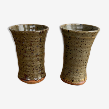 Pair of stoneware cups