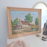 Oil on canvas landscape