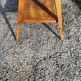 Coffee table of the 50s feet compass double wooden tops