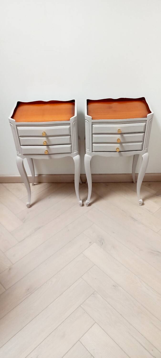 Pair of antique bedside tables