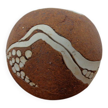Danish Raku Studio Pottery Vase, 1960s