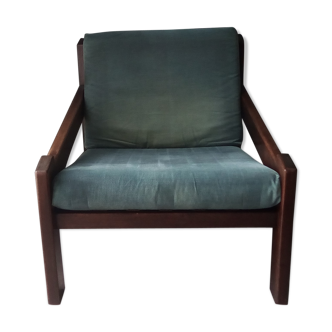 Fauteuil scandinave en teck massif années 60