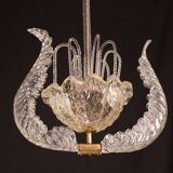 Art Decò Vintage Chandelier By Barovier e Toso, Murano Glass, 1940