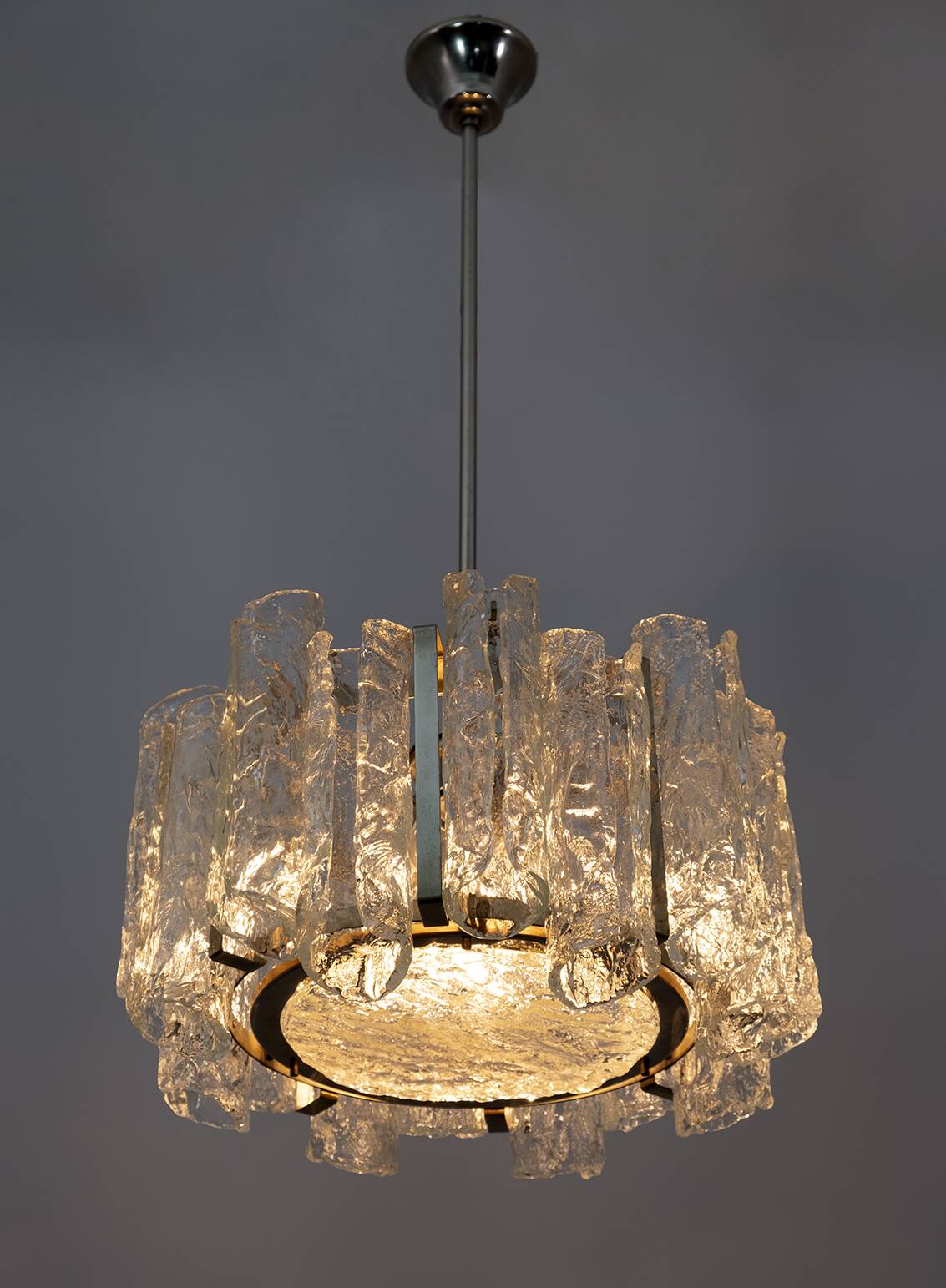 Carlo Nason Postmodern Italian Murano Glass Chandelier for Mazzega, 1970s