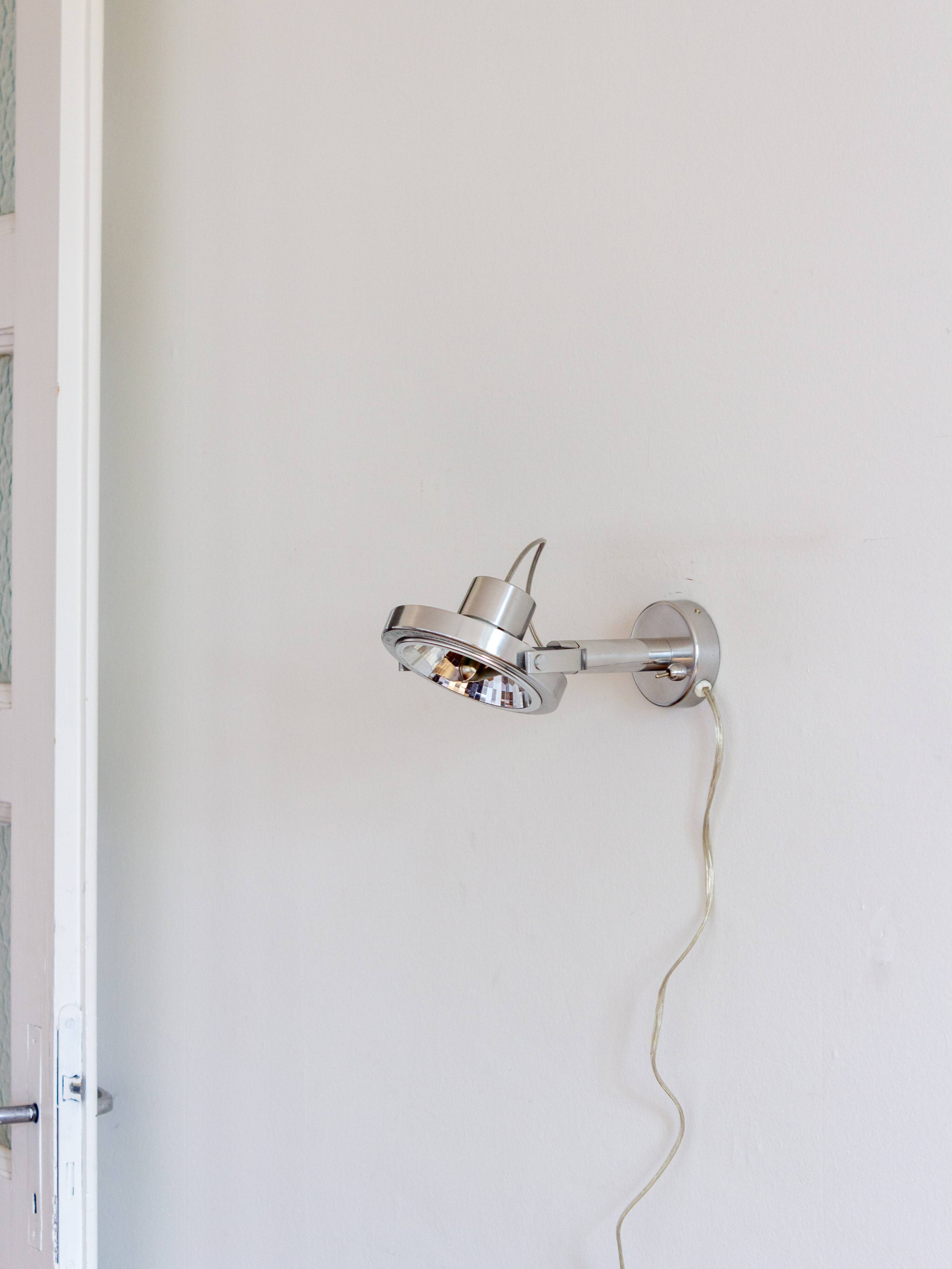 Brushed steel halogen wall lamp type V0207 ‘KLIMAT’, Ikea, 1990s
