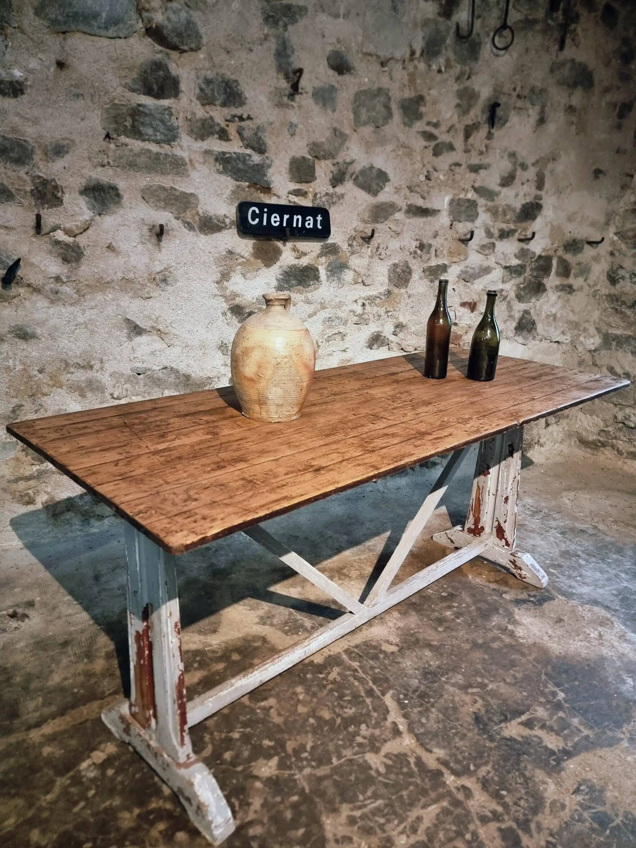 Table bistrot / de travail française ancienne, vers 1920