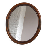 Miroir ovale en rotin