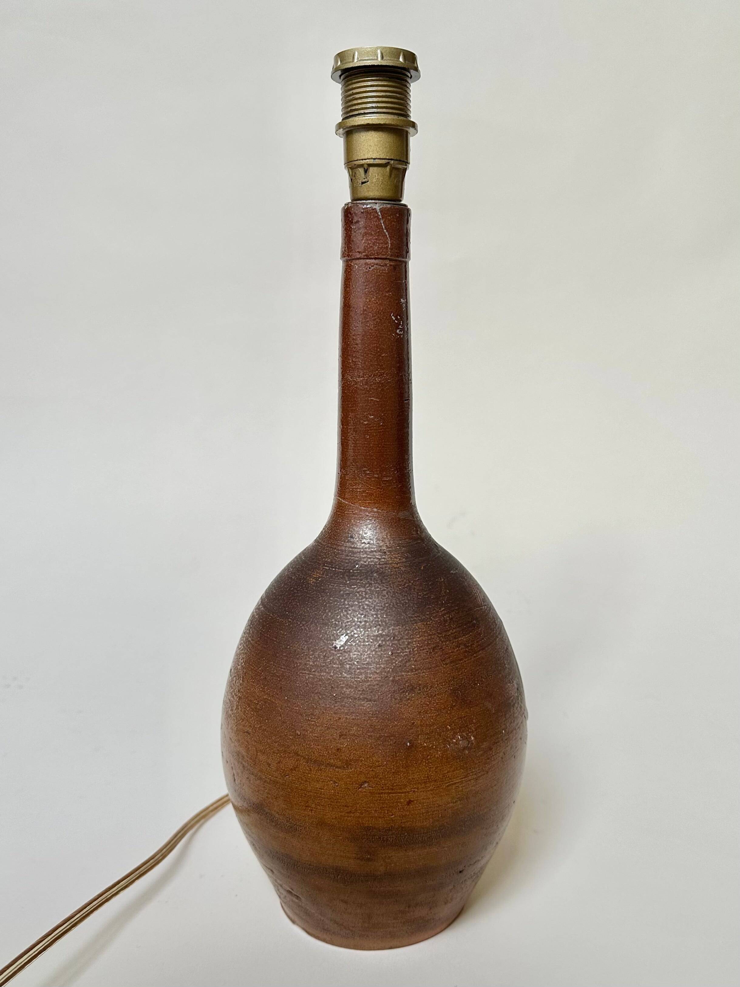 Stone lamp with pleated shade