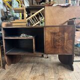 Art Deco shelf in wood and burl