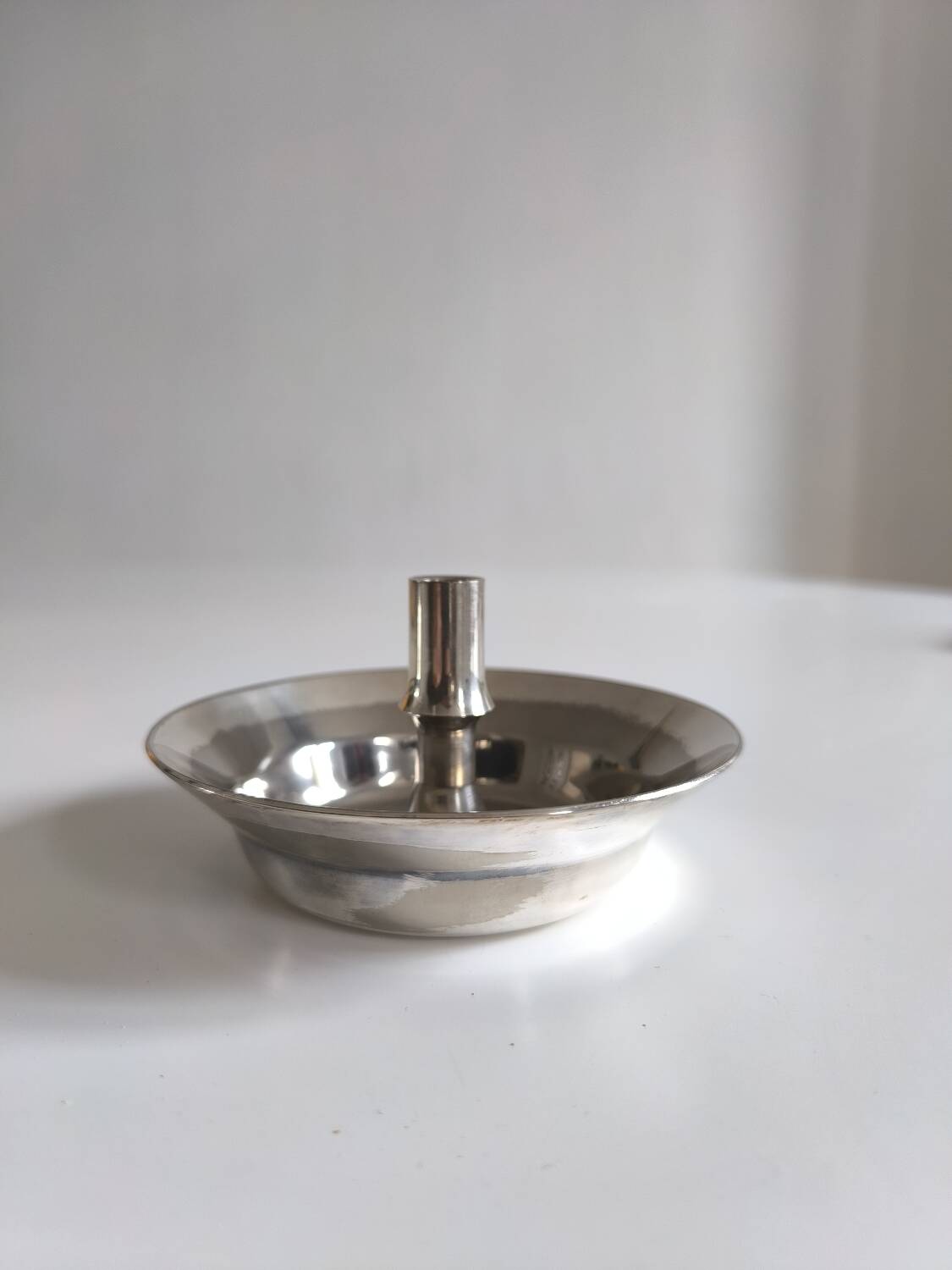 Vintage silver plated candle holder by Jens Harald Quistgaard – Dansk Design 70s