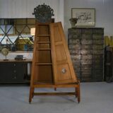 Guillerme et Chambron standing clock with earthenware decoration by Danikowski 1950s