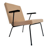 Cream Gispen 1407 armchair by Wim Rietveld, 1950s