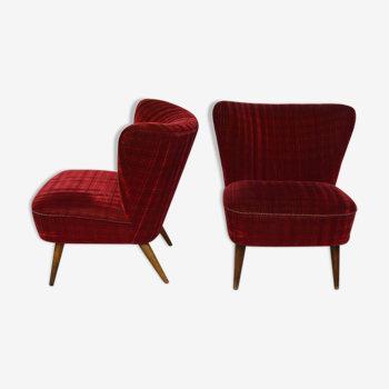 Pair of cocktail armchairs, 1960