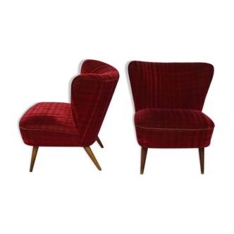 Pair of cocktail armchairs, 1960