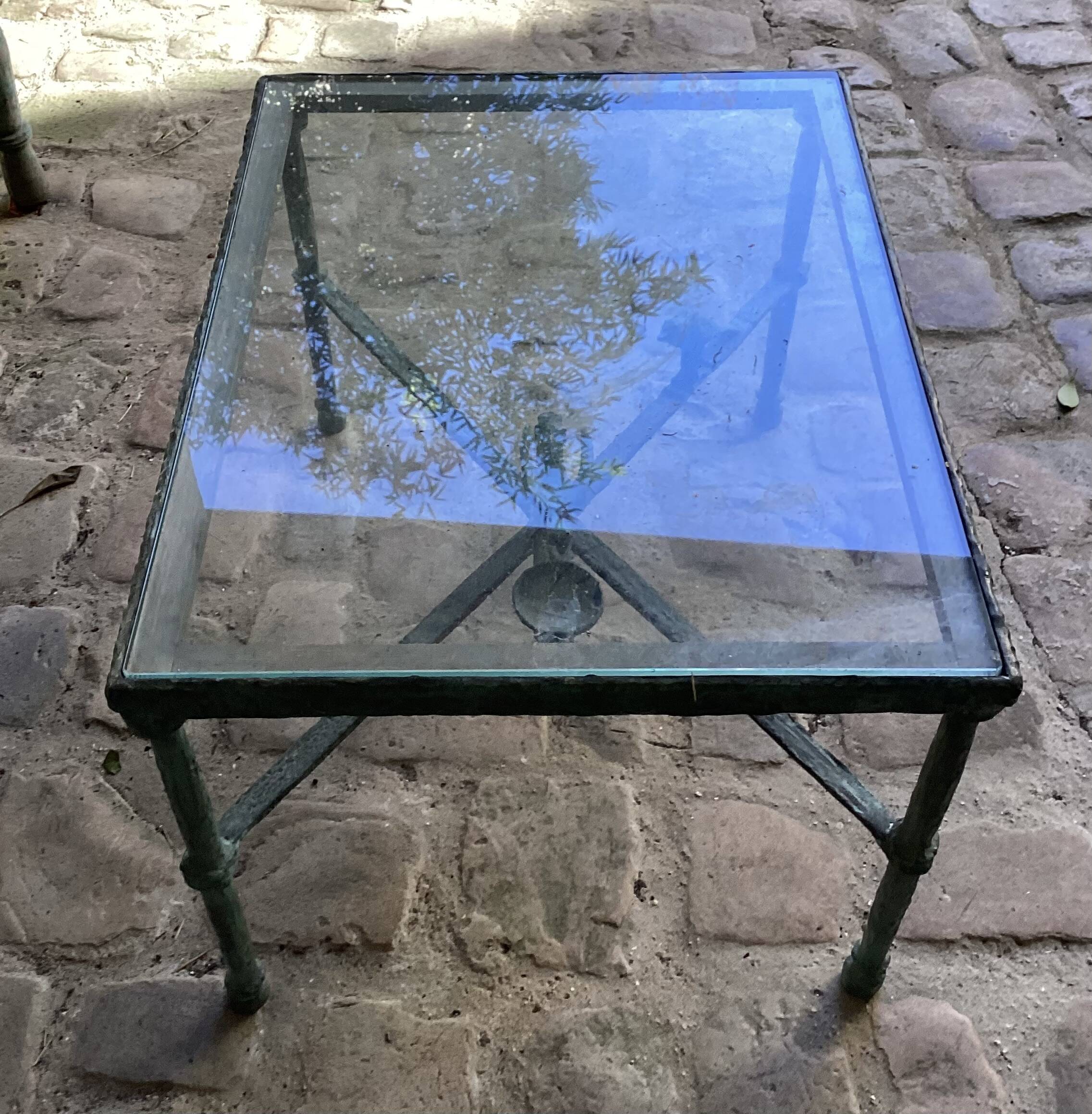 Bronze coffee table in the spirit of Giacometti.