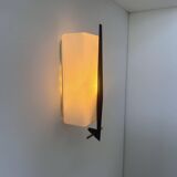 Vintage wall lamp, opaline and brass, France 1960