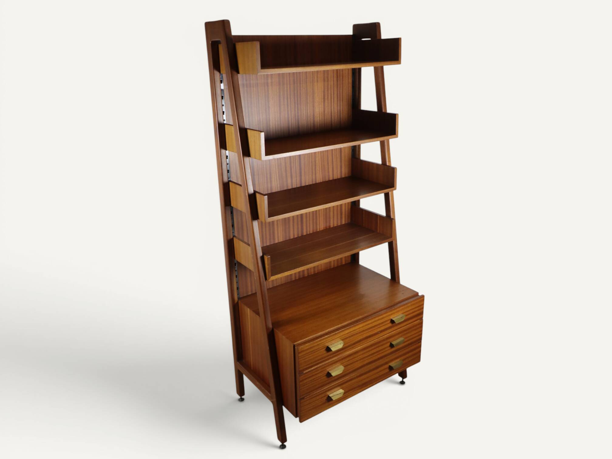 Vintage Italian wooden library - 1960s