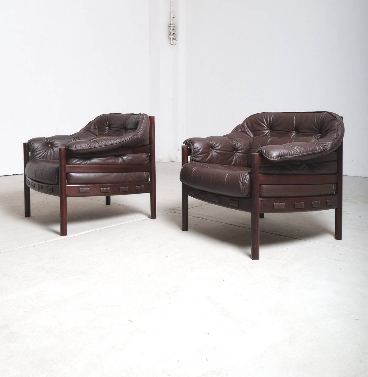 Leather Set by A. Norell for Coja 1970’s Sweden