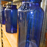 Vase verre bleu cobalt