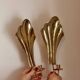 Pair of vintage Swedish brass sconces by Arvika