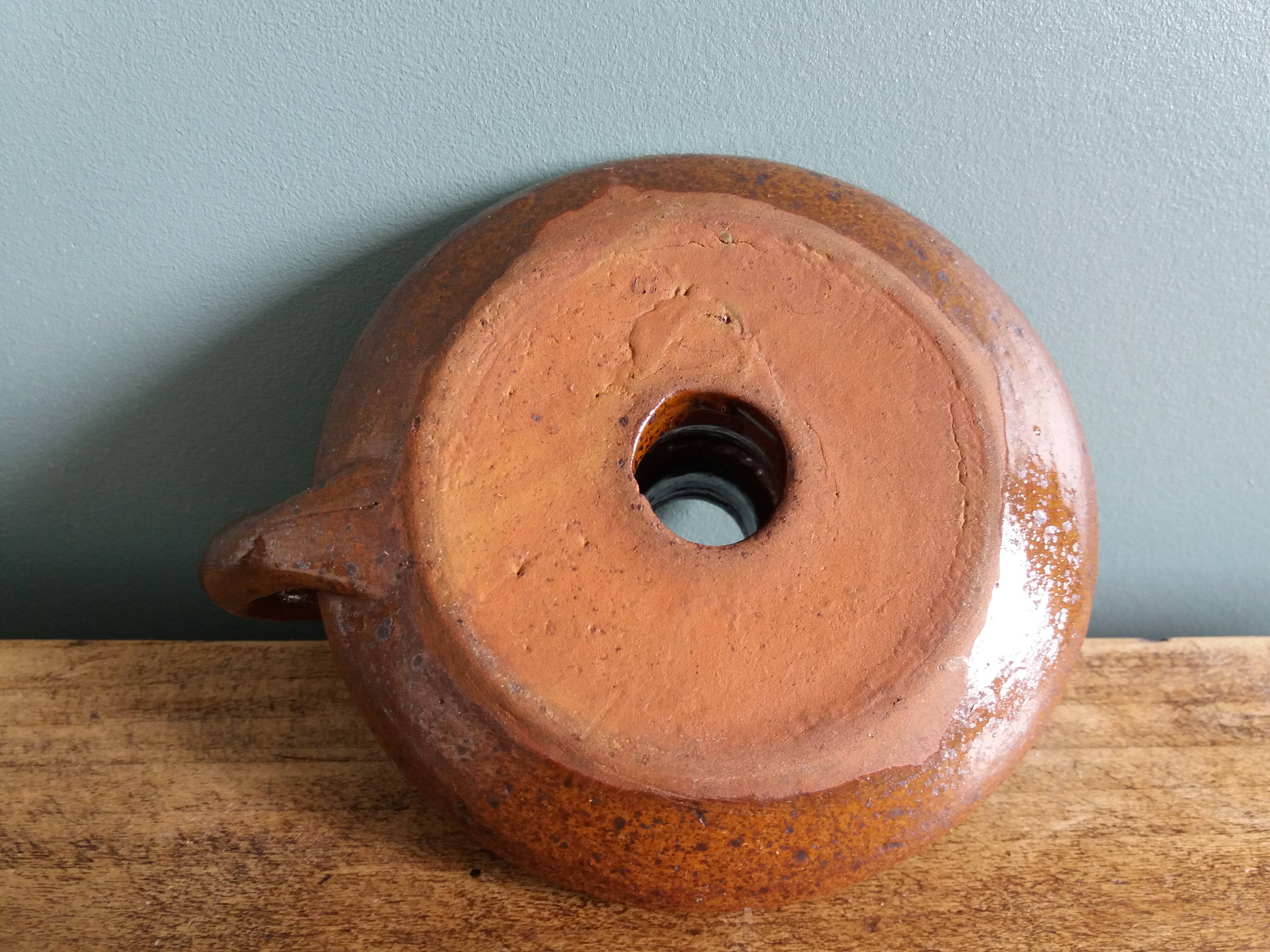 Cellar rat hand candle holder with pyrite terracotta