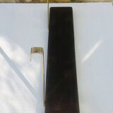 Vintage brass and wood hanging wall shelf