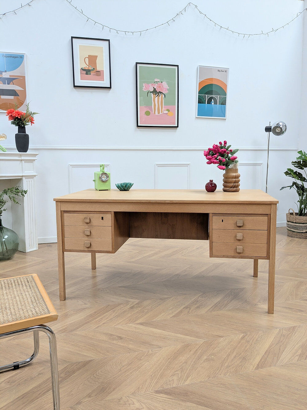 Vintage oak desk