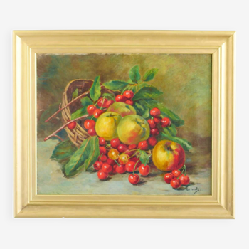 Still life with cherries