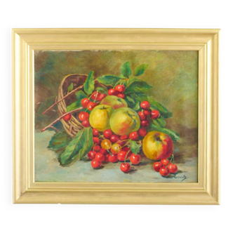 Still life with cherries