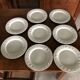 8 white porcelain plates Quadrifoglio Italy