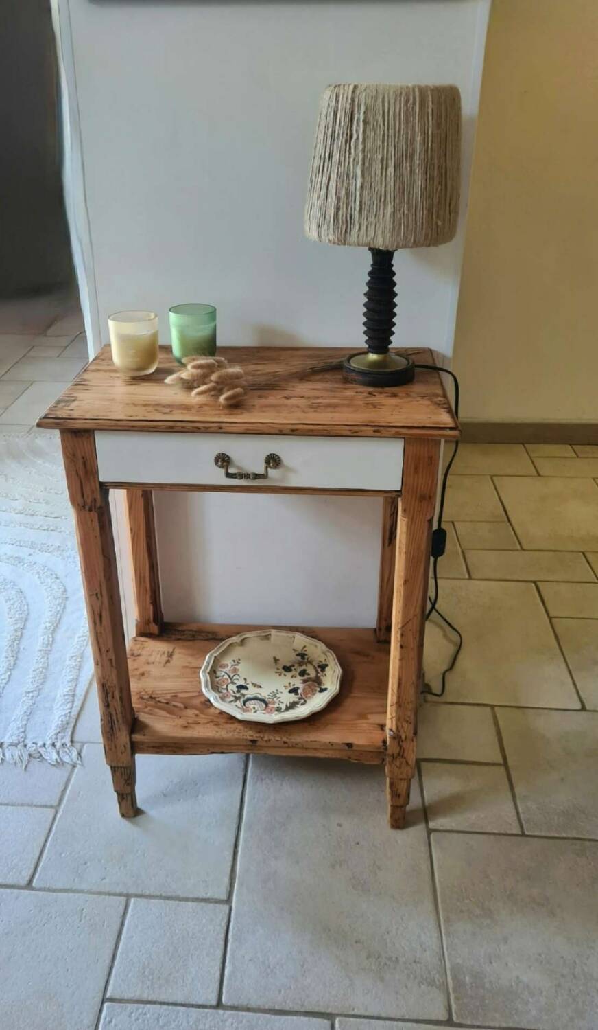 Country chic console side table
