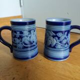 Mug cup in Alsace Betschdorf sandstone signed Krumeich Remmy