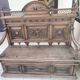 Banquette-coffre ancienne style Henri II / Néo-Renaissance en bois sculpté