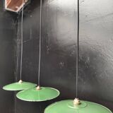 Three enamelled sheet metal suspensions