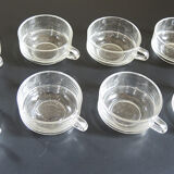 8 old duralex stackable coffee cups