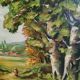 Oil on canvas "ballad in the Breton countryside"