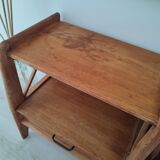 Pair of bedside tables in oak workshop Saint Sabin year 1950
