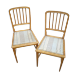 2 walnut chairs