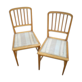 2 walnut chairs