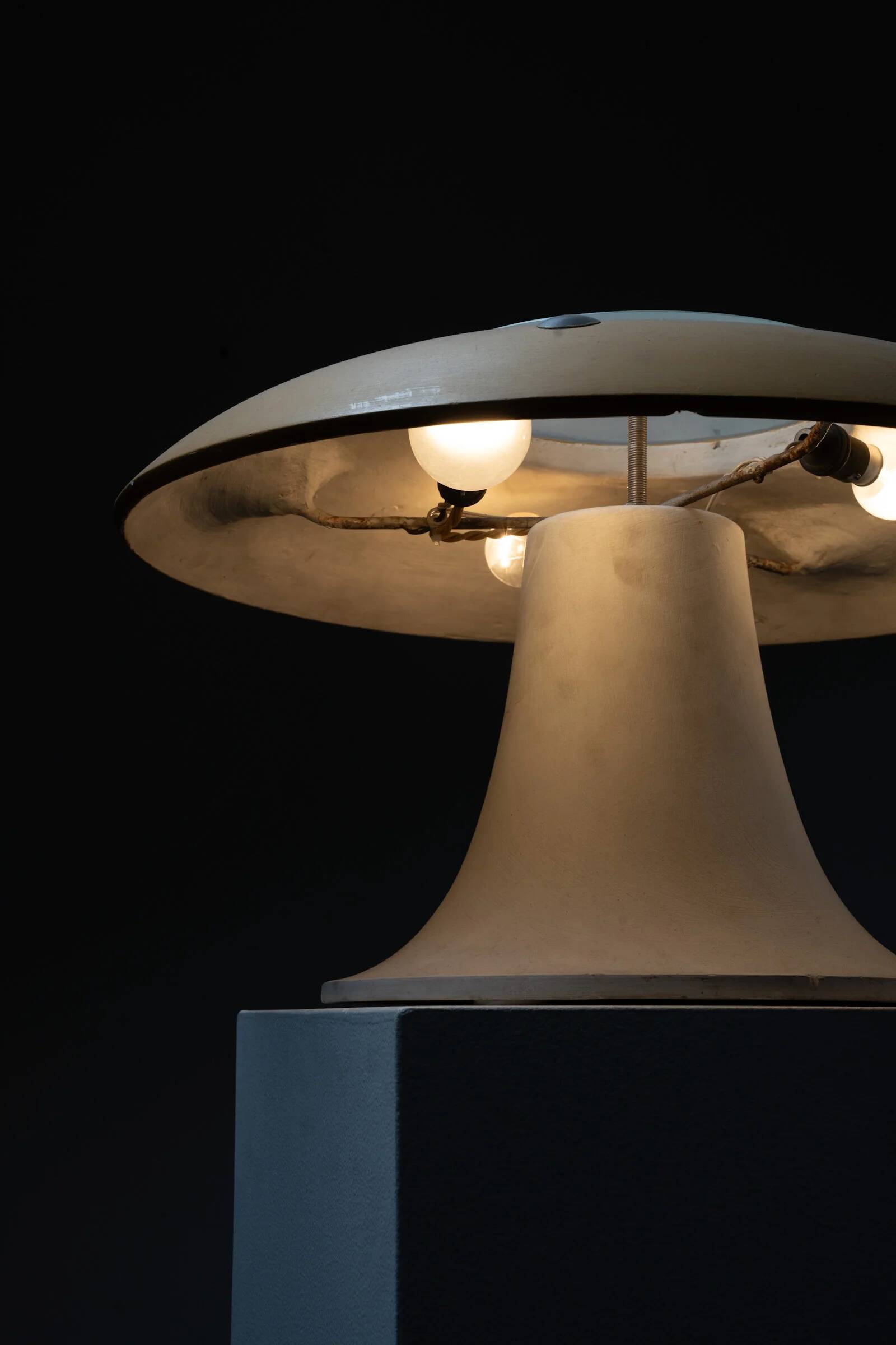 Huge vintage mushroom table lamp, 1960s