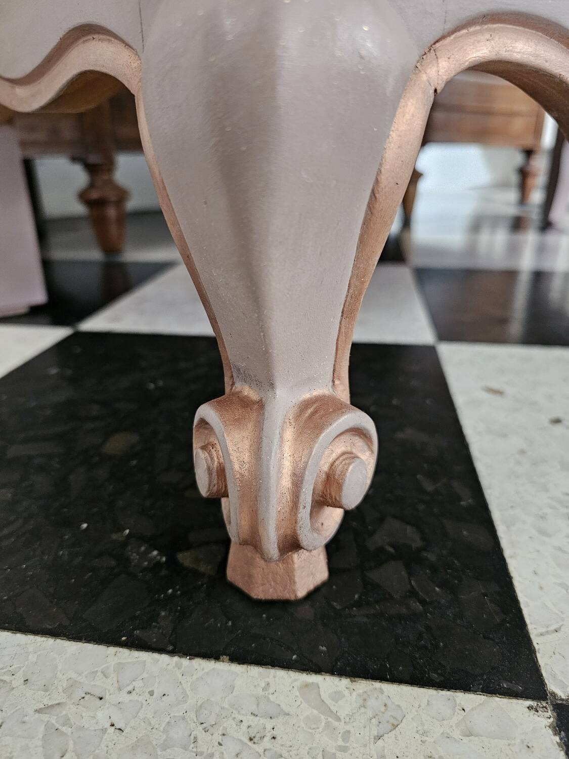 Vintage old pink chest of drawers