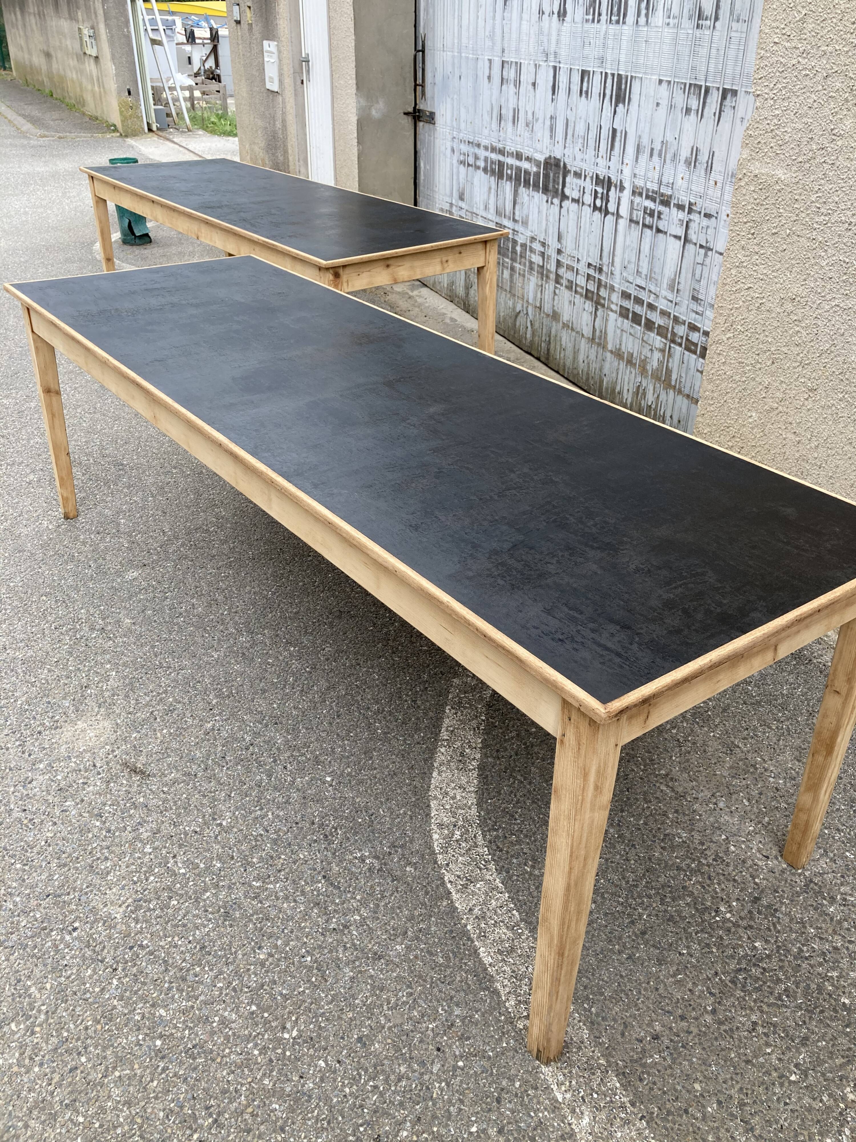 Large black patinated tray table