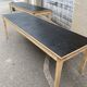 Large black patinated tray table