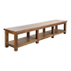 Long solid wood coffee table