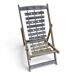 2 x weighty solid foldable wooden colonial deckchair / deck chair / 1960s
