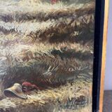 Harvesters, oil on canvas, signed