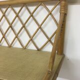 Wall shelf in rattan 50s